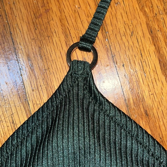 Aerie Triangle Forest Green Bikini Top Size XS - Picture 10 of 12